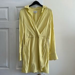 Other Stories Collared Mini Wrap Dress